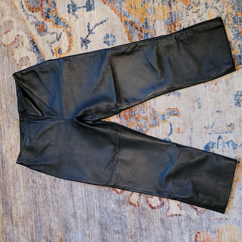 Vintage Leather Highrise Cropped Pants